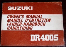 Suzuki DR400S 1980 manuale uso