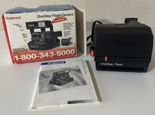 Fotocamera istantanea Polaroid OneStep Flash 600 - Vintage - completa di scatola e manuale