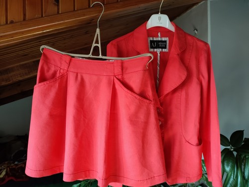 Completo armani lino rosso - completo, in