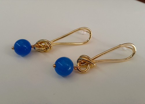 Orecchini ottone nodo - nodo, e