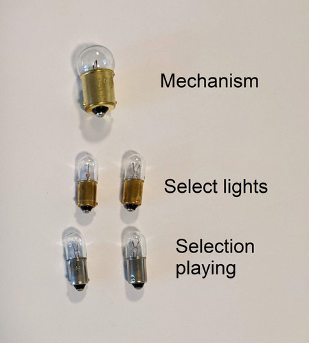 Seeburg jukebox lamp set - c,