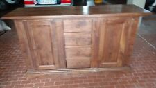 MOBILE SOGGIORNO CREDENZA IN NOCE, 2 ANTE, 4 CASSETTI