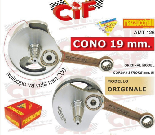 Albero motore cono 19mm - albero,