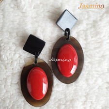 Orecchini in corno di bufalo