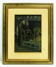 ANTIQUE OIL PAINTING TABLE