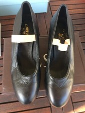 Scarpe nere donna da ballo Tip Tap ARTIGIANALI vera pelle