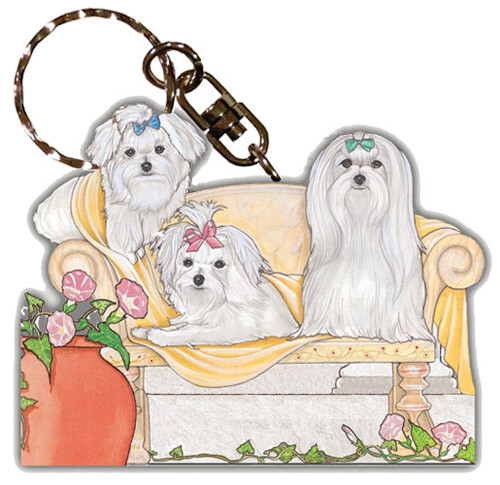 Portachiavi maltese legno - in,