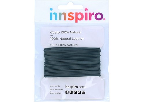 Cordino cuoio naturale blu - cuoio,