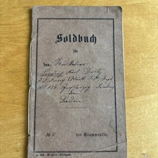 Soldbuch 1. Weltkrieg
