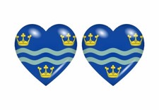 2x Autoadesivo Bandiera Cuore