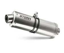 Terminale Scarico Storm by Mivv Oval acciaio inox per Bmw R 1200 Gs 2008 > 2009