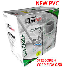 MATASSA BOBINA CAVO DI RETE LAN CAT 5E UTP 305 MT CAT5E IN BOX 305 M , TRUSTECH