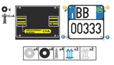 Portatarga Quadrato Posteriore