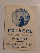 Santino con reliquia relic Polvere della Vite Prodigia di Santa Rita da Cascia
