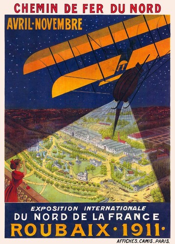 Affiche chemin fer nord - chemin, de