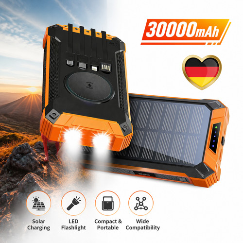 Solar power bank 30000mah - solar,