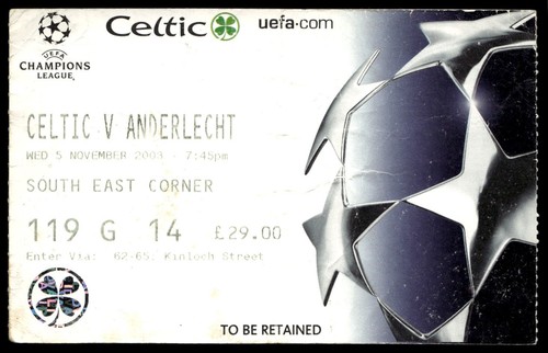 Biglietto 2003 celtic vs - biglietto,