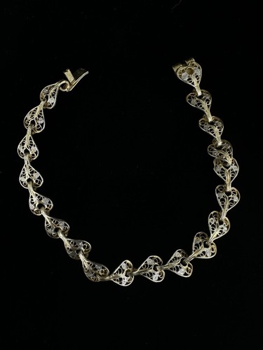 Bracciale maglia cuore in - a,