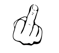 ADESIVO STICKER FUCK DITO