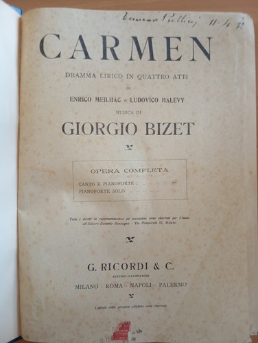 Bizet carmen spartito - carmen,,