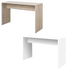 SCRIVANIA COMPUTER PORTA PC TAVOLO UFFICIO MODERNA LEGNO CASA SALVASPAZIO BIANCO