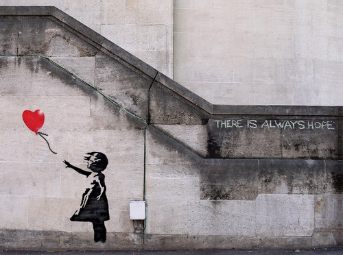 Banksy bambina palloncino