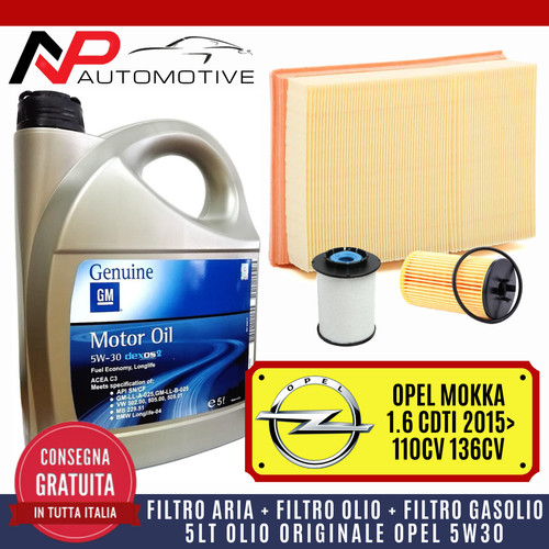 Kit tagliando opel - mokka, 1.6
