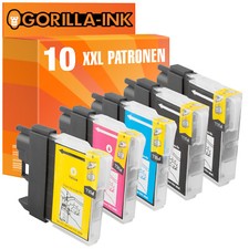 10 cartucce stampante XXL per Brother DCP-145C DCP-195C DCP-197C DCP-365CN LC-980