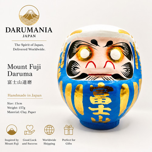 Bambola daruma blu giapponese - bambola,