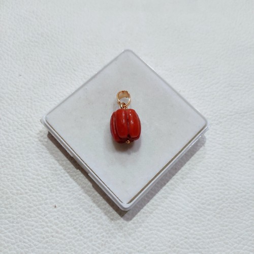 Ciondolo melone corallo - , rosso