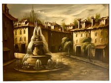 Dipinto Olio Su Tela - Vecchia