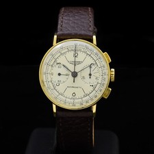 Longines Chronograph 13ZN 18 kt gold 40s manual serviced