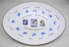Piatto ceramica CORSI ZODIACO ACCADEMIA AERONAUTICA Studio d'Arte di Pesaro