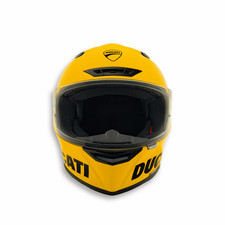 Casco integrale giallo logo