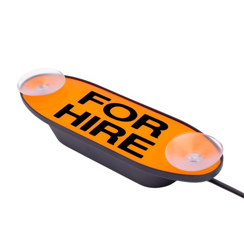 For hire taxi windscreen - 'for, hire'