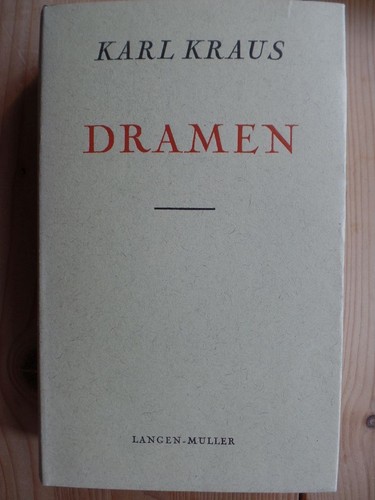 Dramen werke band kraus - [werke,