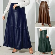 UK STOCK donna pelle PU gonne