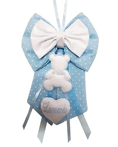 Fiocco nascita azzurro - nascita,