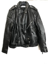 Isaco Giacca di Pelle Uomo con