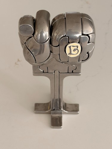 Scultura puzzle metallo - scultura,