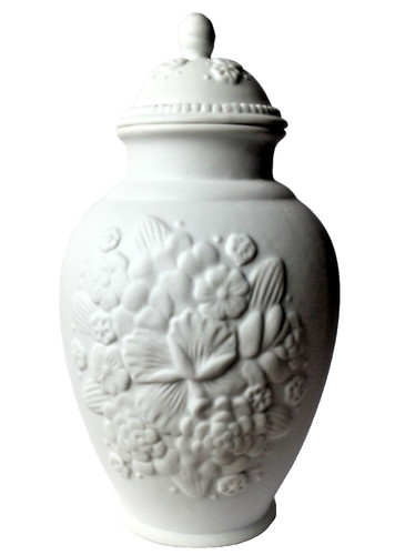 Potiche porcellana bianca - porcellana,