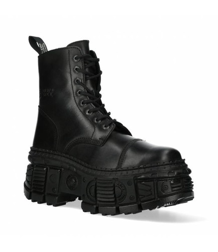 Botas crust negra con suela - con,