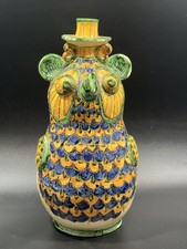 Portacandele Gufo Maiolica