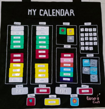 Calendario Montessori in feltro, lavagna personalizzata, strumento aula personalizzato, homeschool