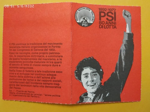 Tessera partito socialista