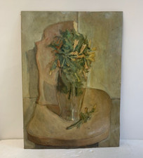 GIUSEPPE MANFREDI - DIPINTO AD OLIO RAFF. VASO DI FIORI 50X70, 1970