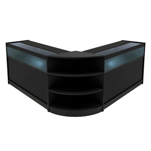 Set bancone nero theseus - nero, led