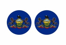 2x sticker adesivi adesivo bandiera rotondo coccarda usa americana Pennsylvania