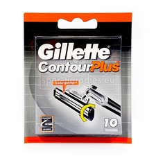 10 lamette da barba Gillette Contour Plus lamette Lubrastrip testa oscillante a 2 lame
