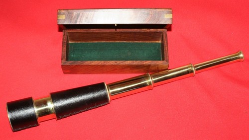 Cannocchiale antico ottone - cannocchiale,